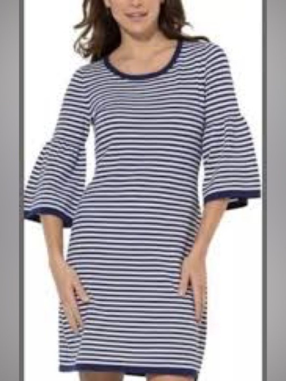 STS Sail to Sable | Navy blue & white striped sweater mini dress Women’s size S